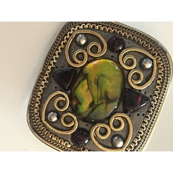 Vintage Signed Michal Golan Brooche Pendant - Picture 5 of 10